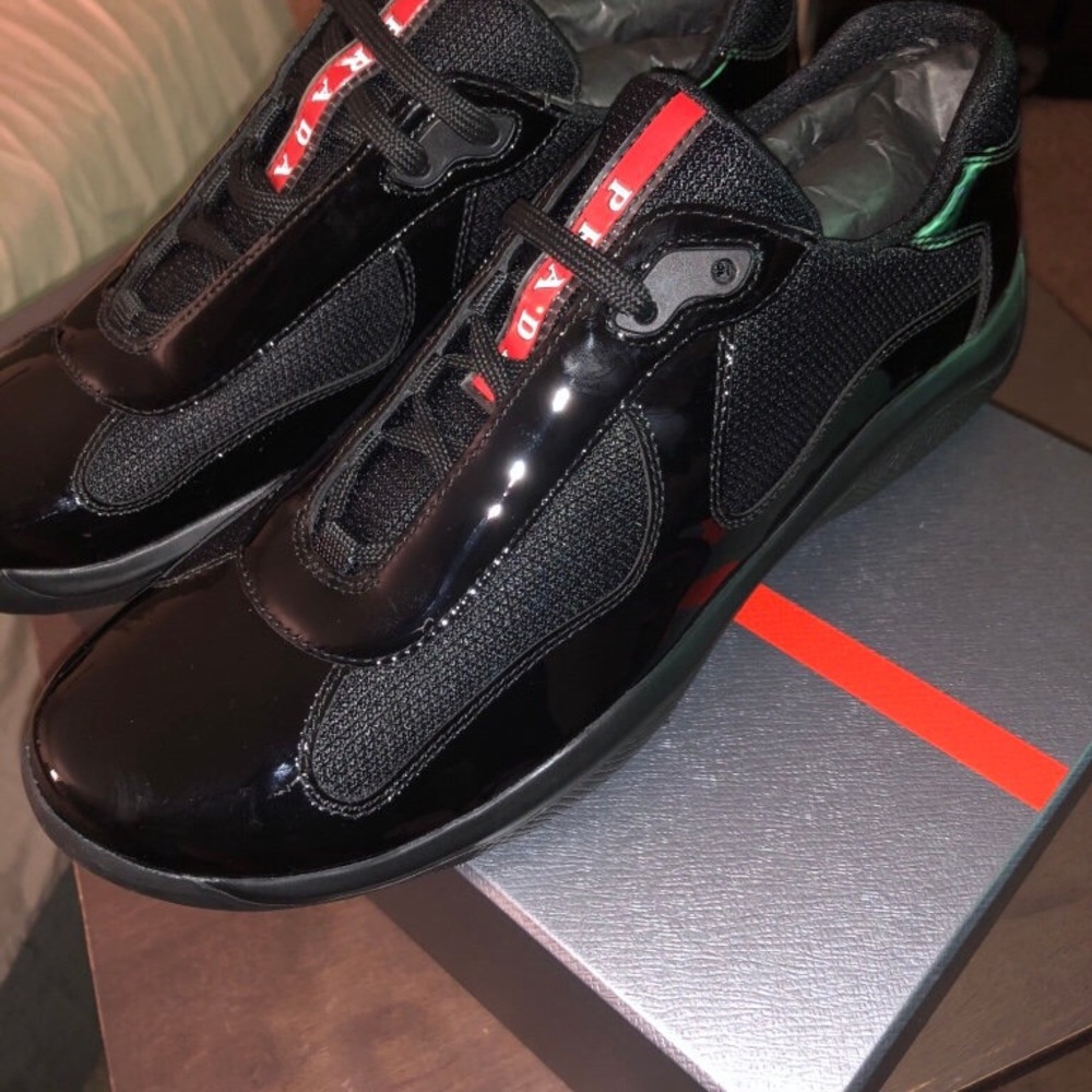 Prada Patent Leather Sneakers - Picture 2 of 7